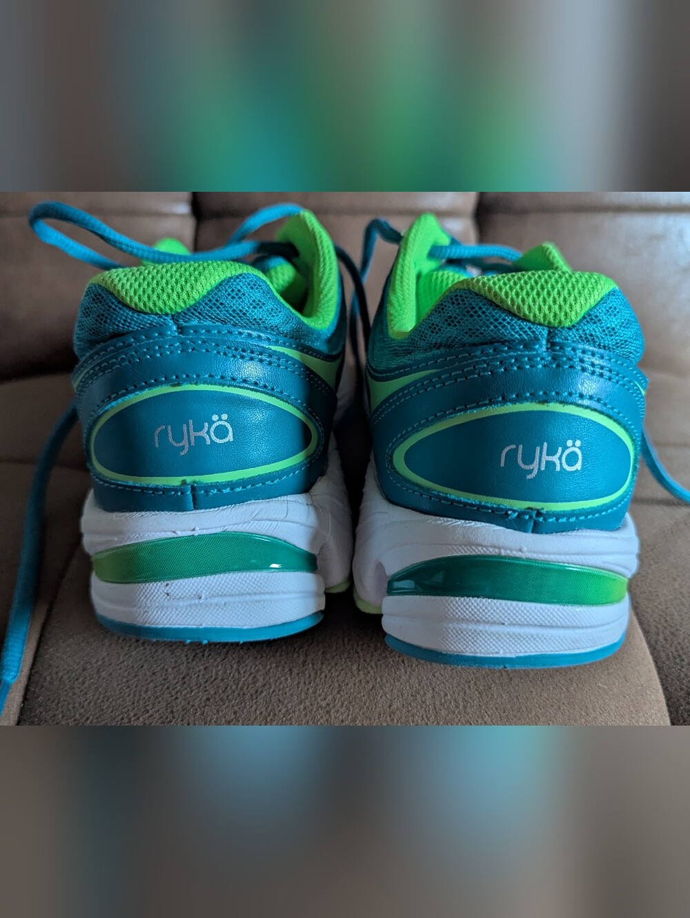 Ryka Women's Teal & Lime Athletic Sneakers - Picture 3 of 7